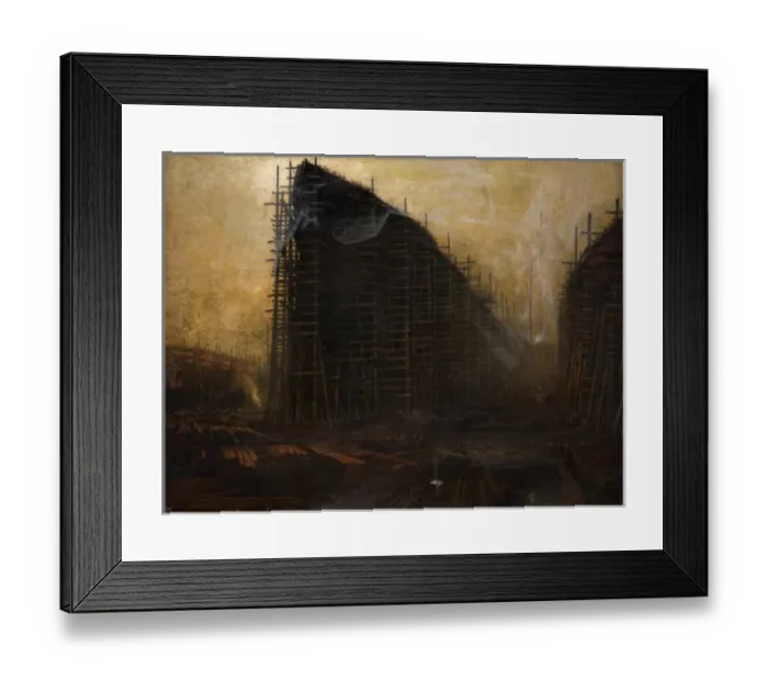 Framed Print : The Shipyard at Night Framed Print : The Shipyard at Night