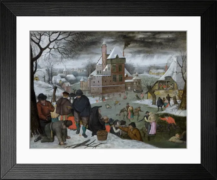 Framed Print : Winter. Brueghel, Pieter II 1564-1638 (after) Framed Print : Winter. Brueghel, Pieter II 1564-1638 (after)