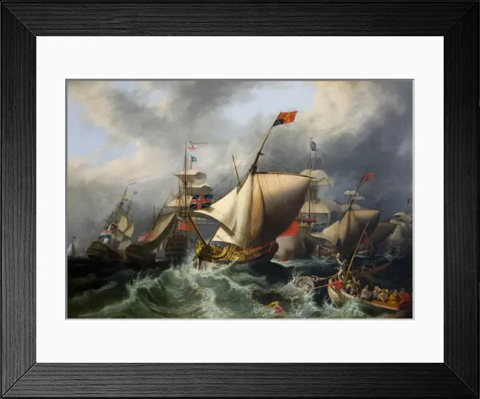 Framed Print : The Royal Yacht conveying George I to England Framed Print : The Royal Yacht conveying George I to England
