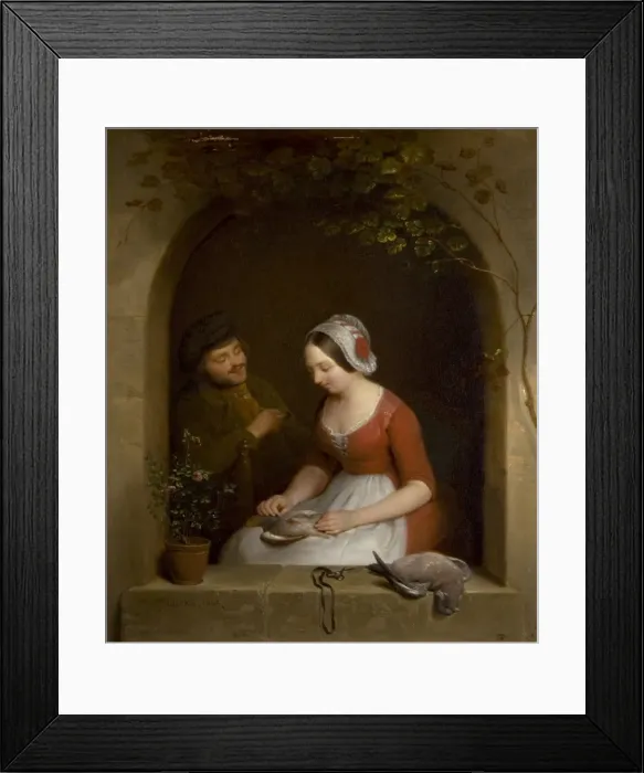 Framed Print : Two Figures at a Window Framed Print : Two Figures at a Window