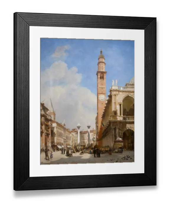 Framed Print : The Market Place, Vicenza Framed Print : The Market Place, Vicenza