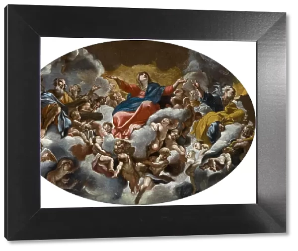 Glorification of Virgin Fresco in Dome of S. Andrea della Va