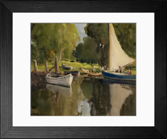 Framed Print : A Summer Day on the Thames Framed Print : A Summer Day on the Thames