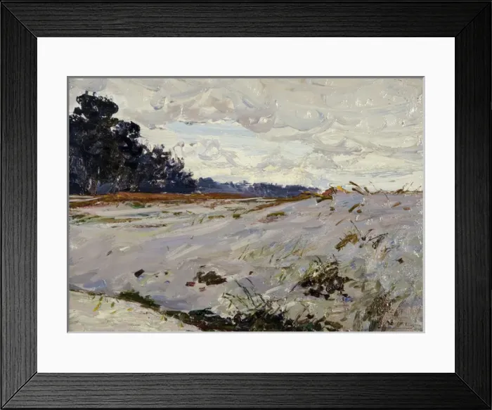 Framed Print : Heath with Trees in Background Framed Print : Heath with Trees in Background