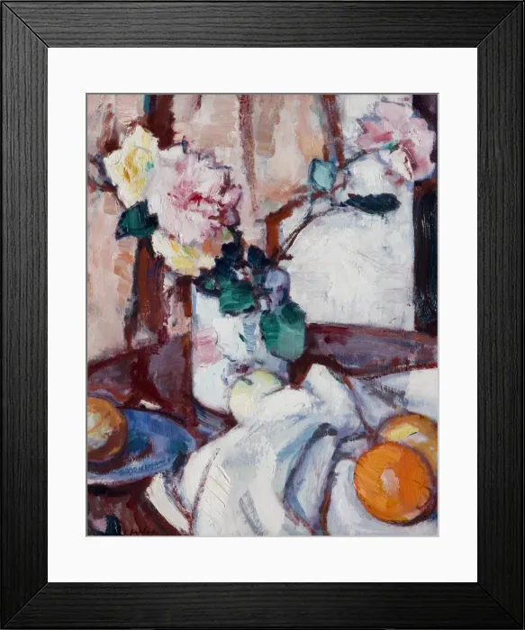 Framed Print : Roses. Peploe, Samuel John 1871-1935 Framed Print : Roses. Peploe, Samuel John 1871-1935