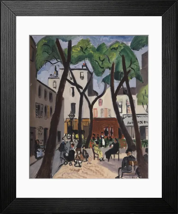 Framed Print : Street Scene with Trees