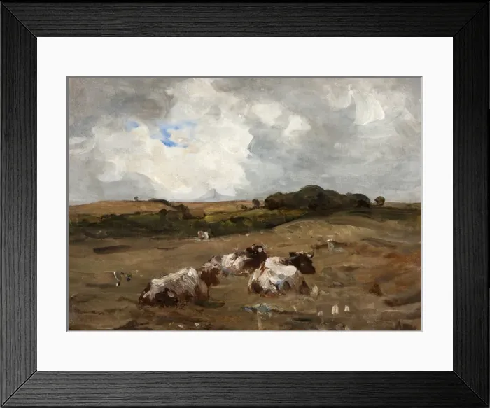Framed Print : Landscape with Cattle Framed Print : Landscape with Cattle