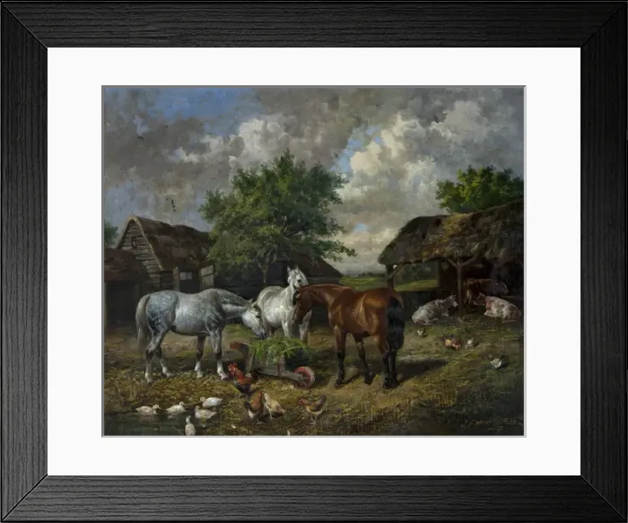 Framed Print : Farmyard Scene Framed Print : Farmyard Scene