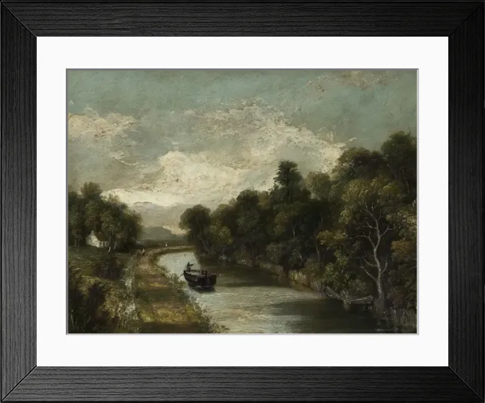 Framed Print : River Lagan with Barge Framed Print : River Lagan with Barge