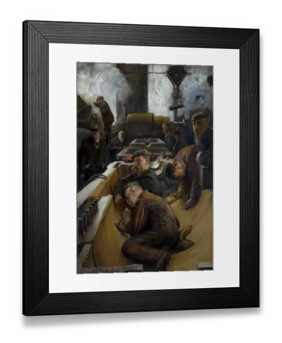 Framed Print : Turbine Makers Left-hand Panel of Triptych shipbuilding i Framed Print : Turbine Makers Left-hand Panel of Triptych shipbuilding i