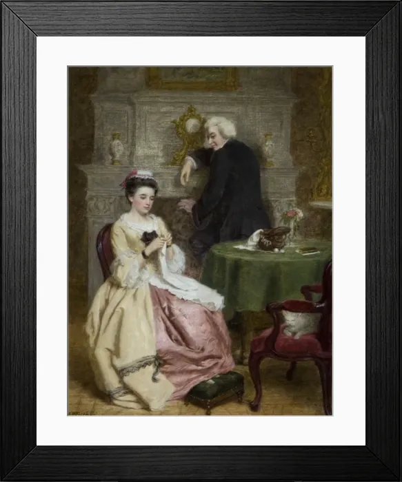 Framed Print : Sterne and the French Innkeepers Daughter Framed Print : Sterne and the French Innkeepers Daughter