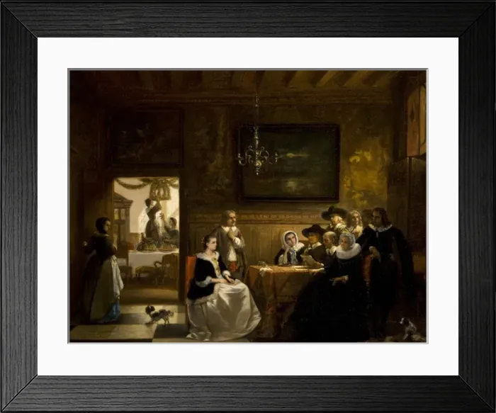 Framed Print : Dutch Family Scene Framed Print : Dutch Family Scene