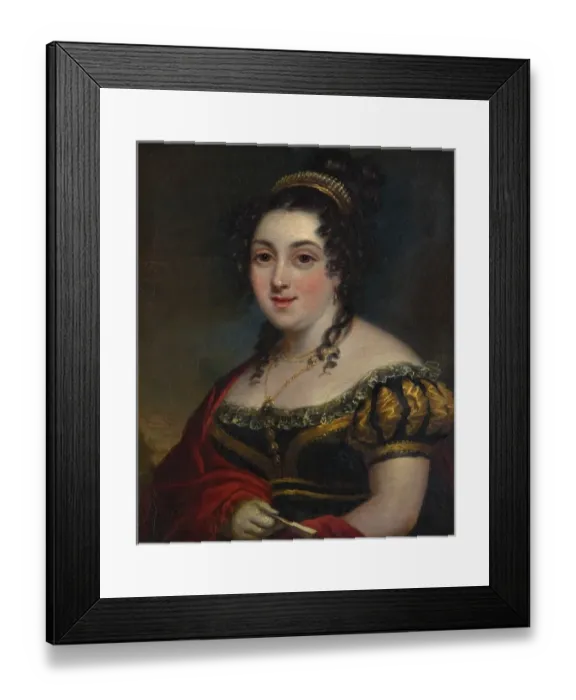 Framed Print : Lady with a Fan Framed Print : Lady with a Fan