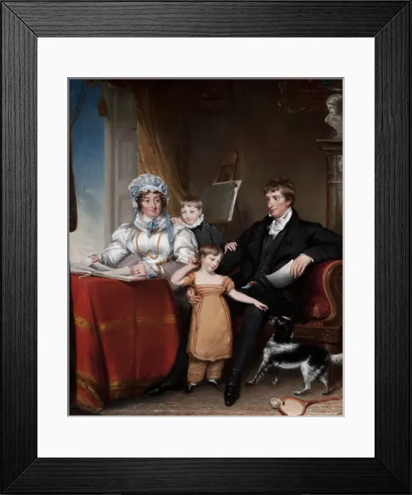 Framed Print : Francis Johnston, his Wife and Two Nephews Framed Print : Francis Johnston, his Wife and Two Nephews