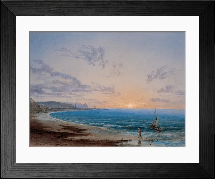 Framed Print : Bay Scene Sunset Framed Print : Bay Scene Sunset
