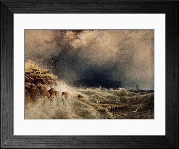 Framed Print : Seascape. Fielding, Anthony Vandyke Copley 1787 - 1855 Framed Print : Seascape. Fielding, Anthony Vandyke Copley 1787 - 1855