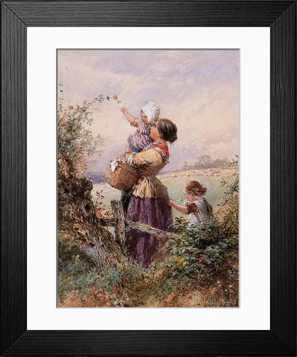 Framed Print : Bringing Daddys Dinner Framed Print : Bringing Daddys Dinner