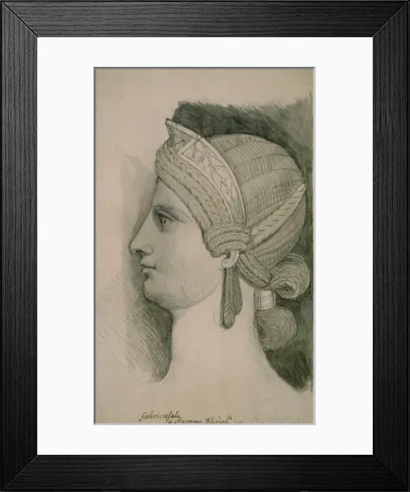 Framed Print : Study after a Roman Portrait Bust of a Lady Framed Print : Study after a Roman Portrait Bust of a Lady