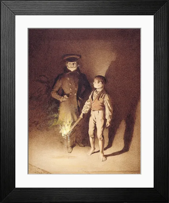 Framed Print : The Link Boy Framed Print : The Link Boy