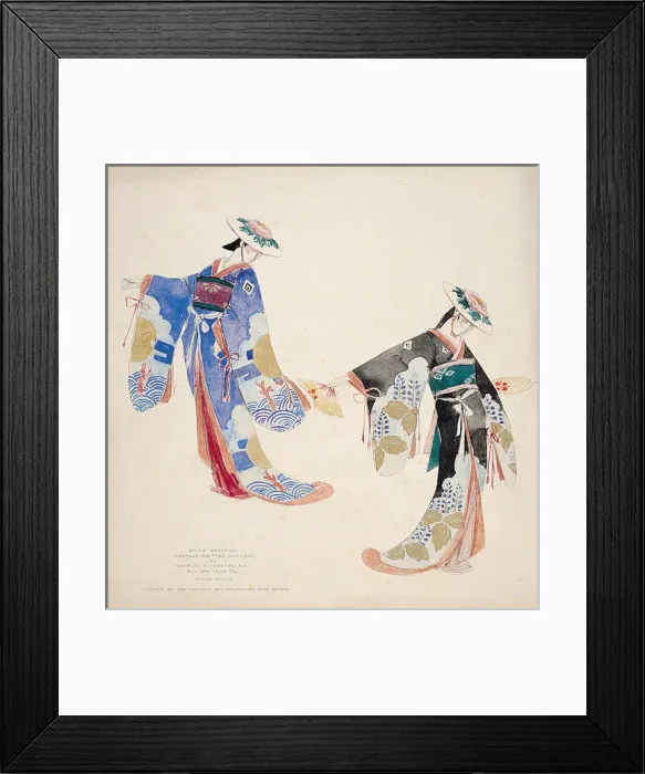 Framed Print : Costume for The Mikado Framed Print : Costume for The Mikado