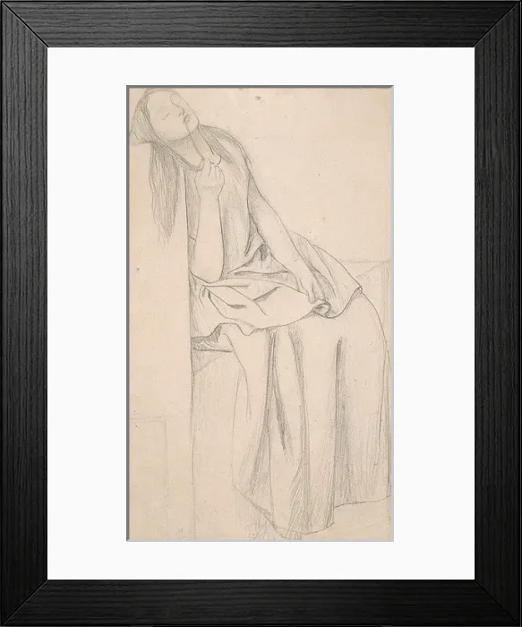 Framed Print : Drawing of Elizabeth Siddal, for The Return of Tibullus to D Framed Print : Drawing of Elizabeth Siddal, for The Return of Tibullus to D