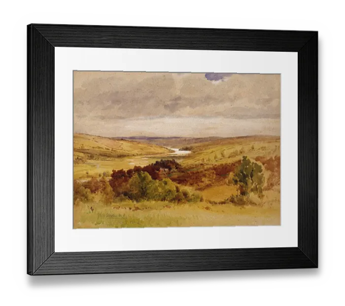 Framed Print : Landscape with Distant River Framed Print : Landscape with Distant River