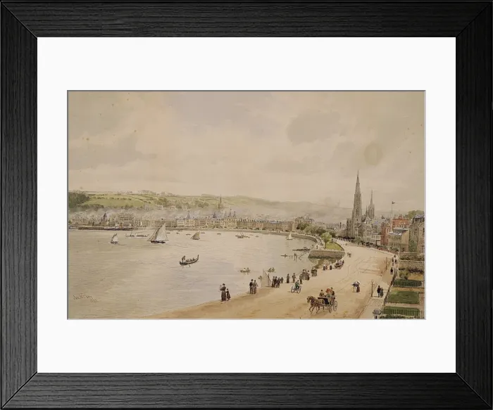 Framed Print : Rothesay (1890). Carey, Joseph William 1859 - 1937. Date: 1890 Framed Print : Rothesay (1890). Carey, Joseph William 1859 - 1937. Date: 1890