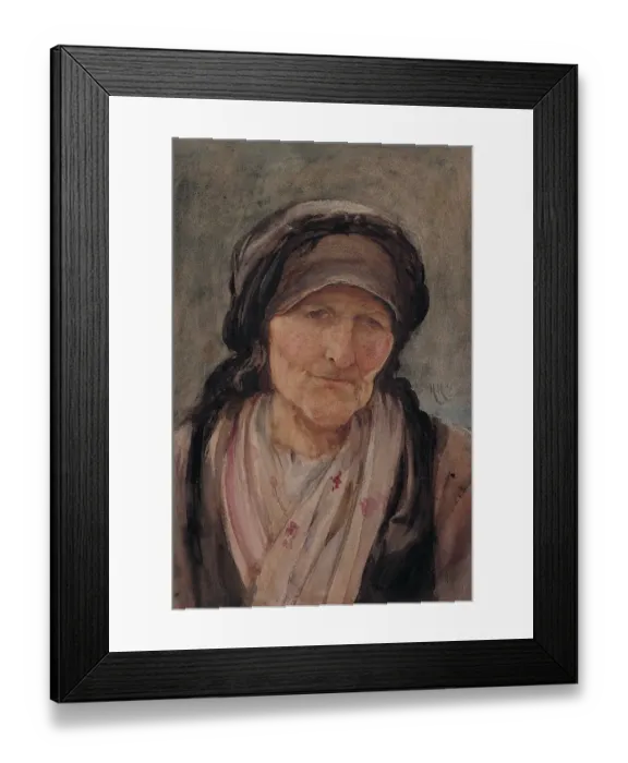 Framed Print : An Old Bavarian Peasant Woman Framed Print : An Old Bavarian Peasant Woman