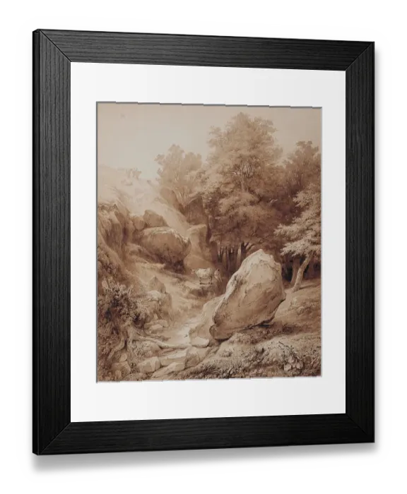 Framed Print : Cattle by a Stream Framed Print : Cattle by a Stream