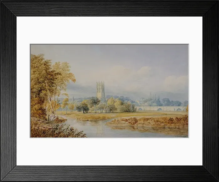Framed Print : View of Magdalen College Tower and Bridge, Oxford Framed Print : View of Magdalen College Tower and Bridge, Oxford