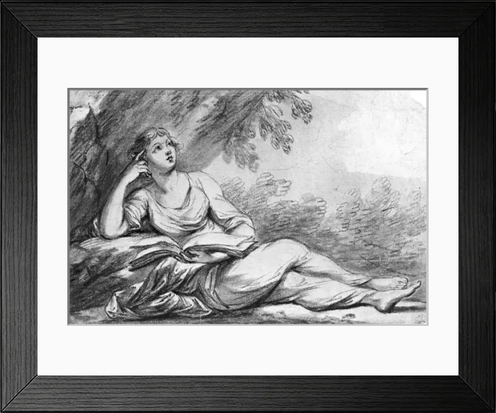 Framed Print : A Reclining Girl Reading Framed Print : A Reclining Girl Reading