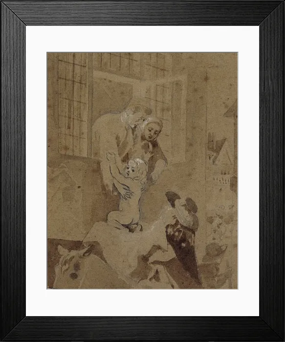 Framed Print : Sketch for An Incident of the Great Plague of London Framed Print : Sketch for An Incident of the Great Plague of London