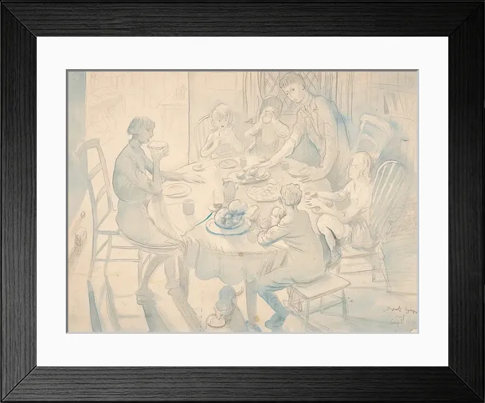 Framed Print : Family Breakfasting Framed Print : Family Breakfasting