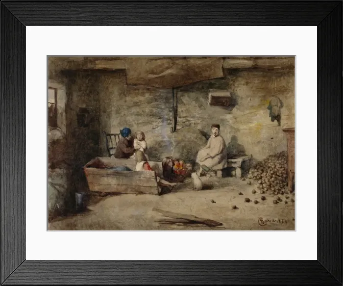 Framed Print : Cottage Interior Framed Print : Cottage Interior