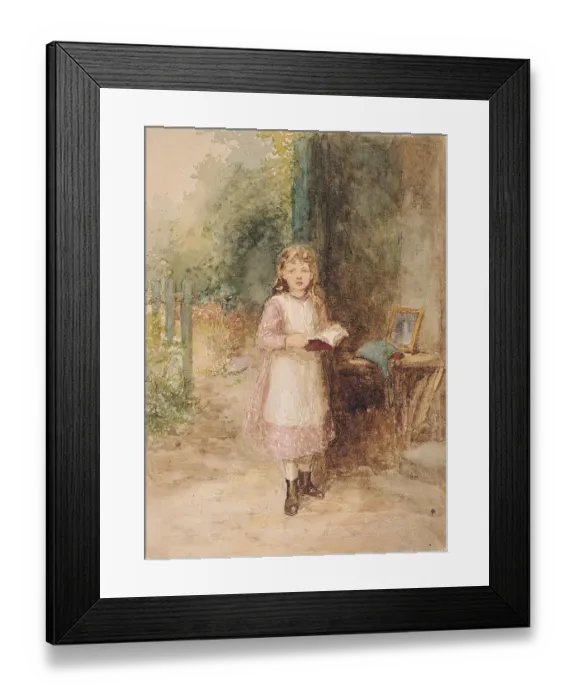 Framed Print : Little Girl with Open Book Framed Print : Little Girl with Open Book