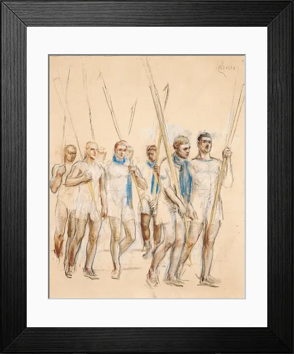 Framed Print : Sketch for The Winning Eight Framed Print : Sketch for The Winning Eight