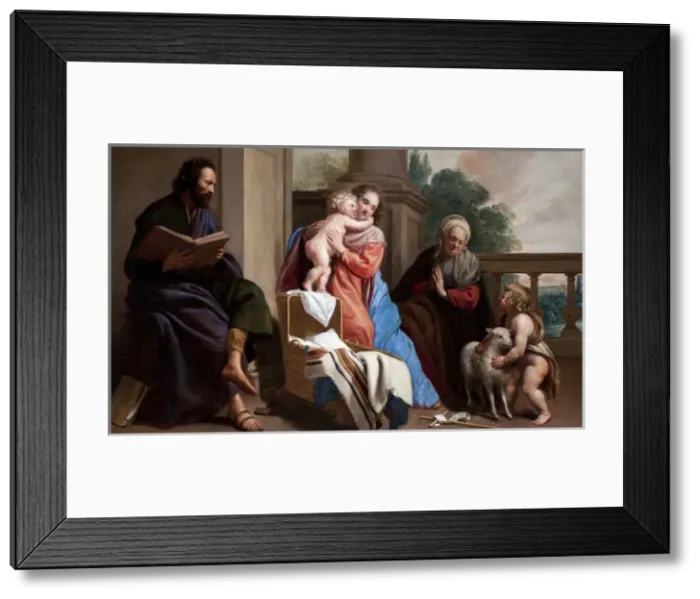 Framed Print : The Holy Family with St John and St Elizabeth Framed Print : The Holy Family with St John and St Elizabeth