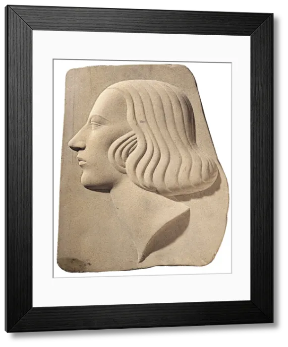 Framed Print : Head of a Woman in Profile Framed Print : Head of a Woman in Profile