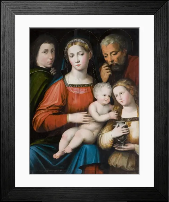 Framed Print : The Holy Family with Saints Framed Print : The Holy Family with Saints