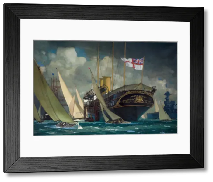 Framed Print : Royal Yacht at Cowes Framed Print : Royal Yacht at Cowes