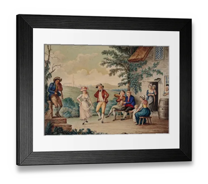Framed Print : Rustics Outside an Inn Framed Print : Rustics Outside an Inn