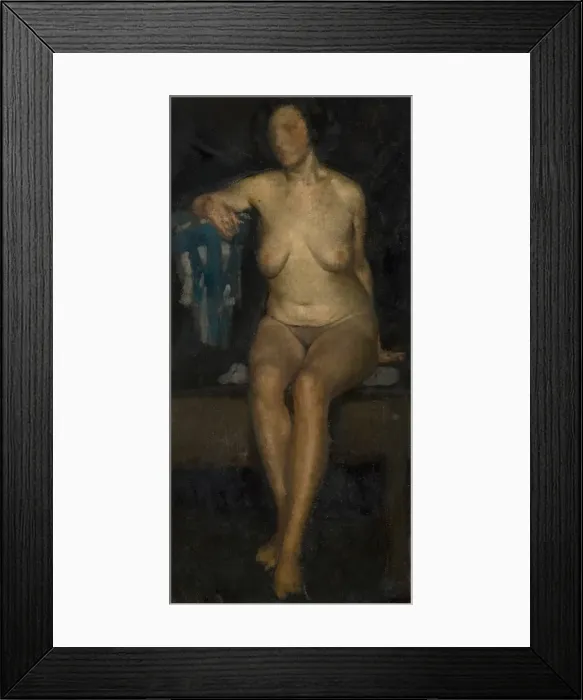 Framed Print : Seated Nude Framed Print : Seated Nude