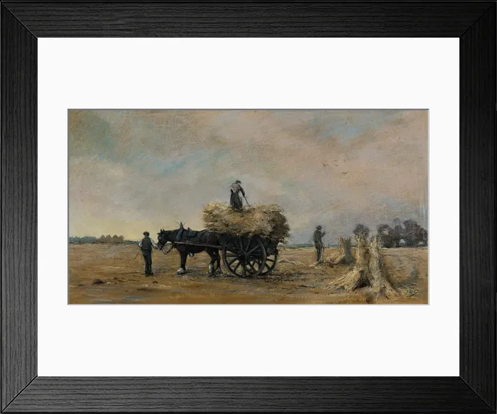 Framed Print : The Last Sheaves: October Harvest Sketch Framed Print : The Last Sheaves: October Harvest Sketch