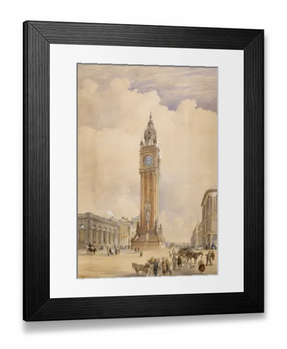 Framed Print : Design for Albert Memorial Clock, Belfast Framed Print : Design for Albert Memorial Clock, Belfast