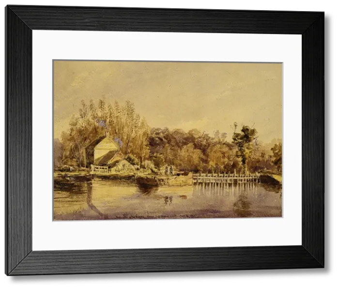 Framed Print : Overflow on the Lagan above the Second Lock Framed Print : Overflow on the Lagan above the Second Lock