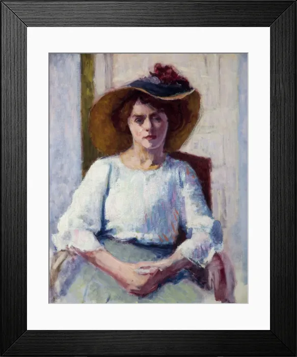 Framed Print : Woman in White Framed Print : Woman in White