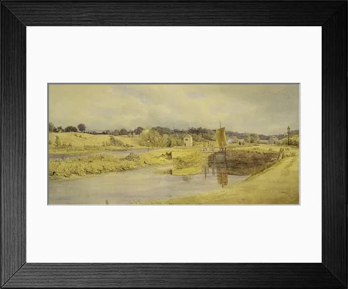 Framed Print : The First Lock on the Lagan Framed Print : The First Lock on the Lagan
