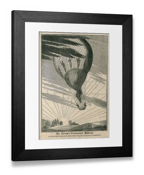Framed Print : Mr. Charles Greens Coronation Balloon Framed Print : Mr. Charles Greens Coronation Balloon