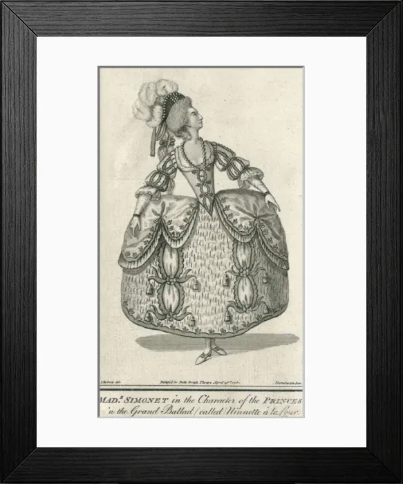 Framed Print : Mad. Simonet in the Character of the Princess Framed Print : Mad. Simonet in the Character of the Princess