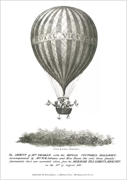 Ascent of Mrs. Graham and the Royal Victoria Balloon
